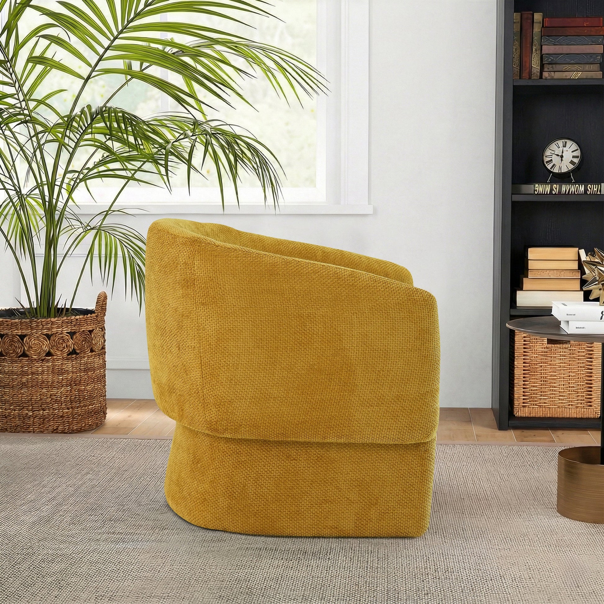 Wichita Contemporary No-Assembly Lounge Chair with Chenille Upholstery