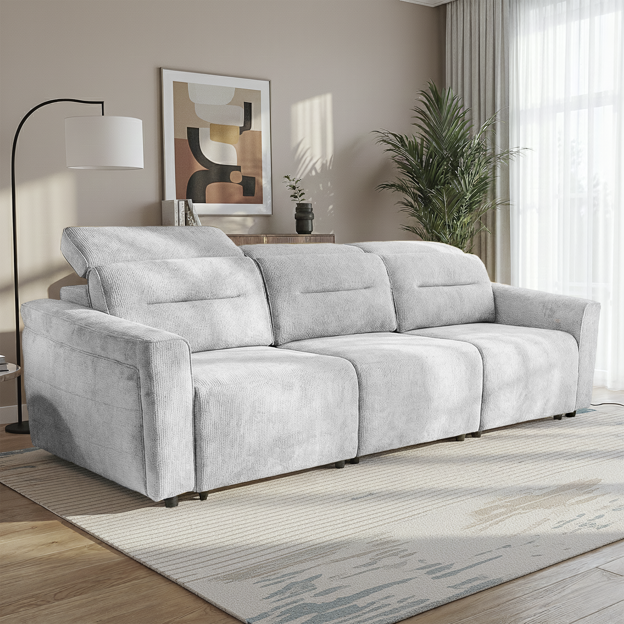 Falmouth Transformable Power Slider Sofa with Ergonomic Headrests and USB Ports | Ashcroft Imprts Furniture