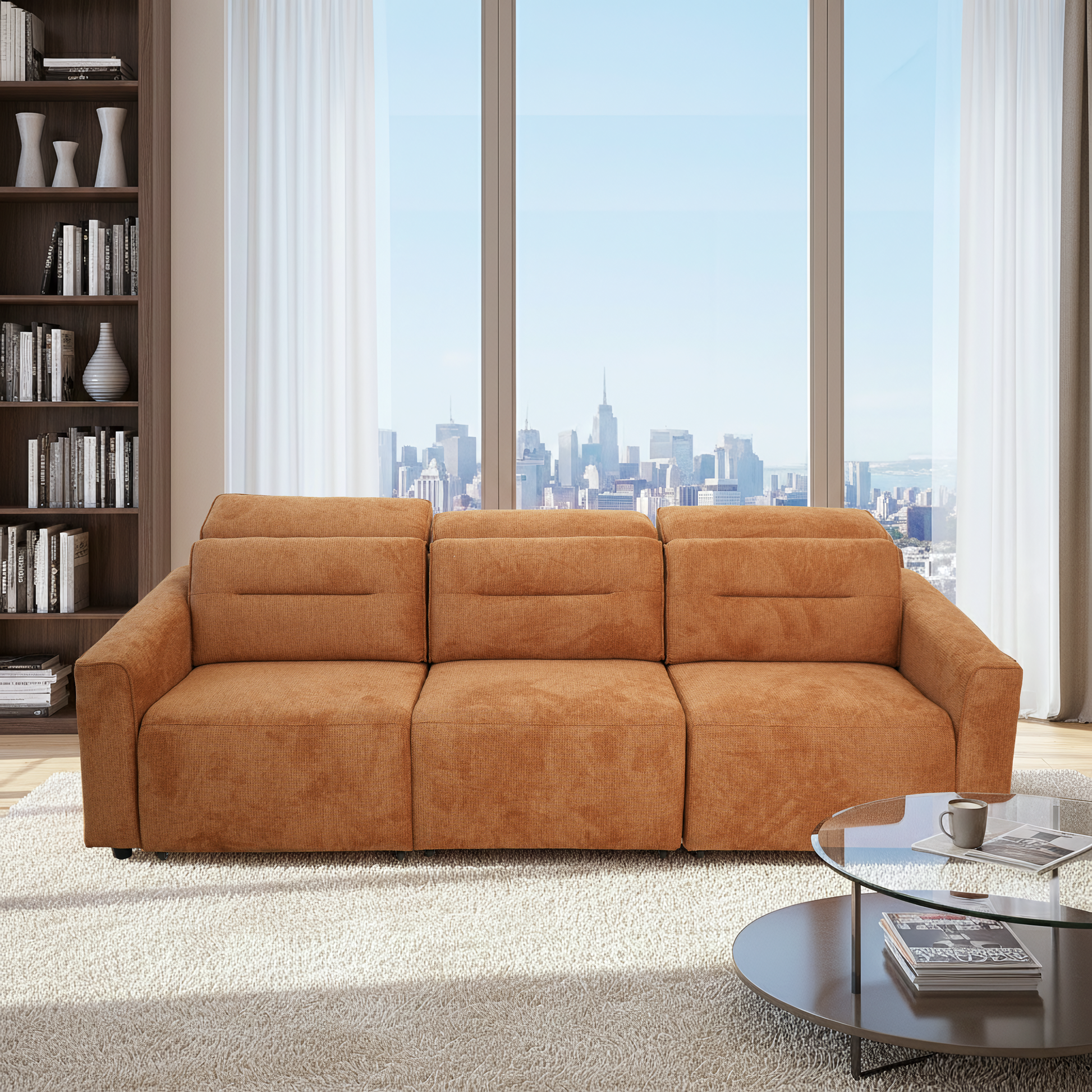 Falmouth Transformable Power Slider Sofa with Ergonomic Headrests and USB Ports | Ashcroft Imprts Furniture