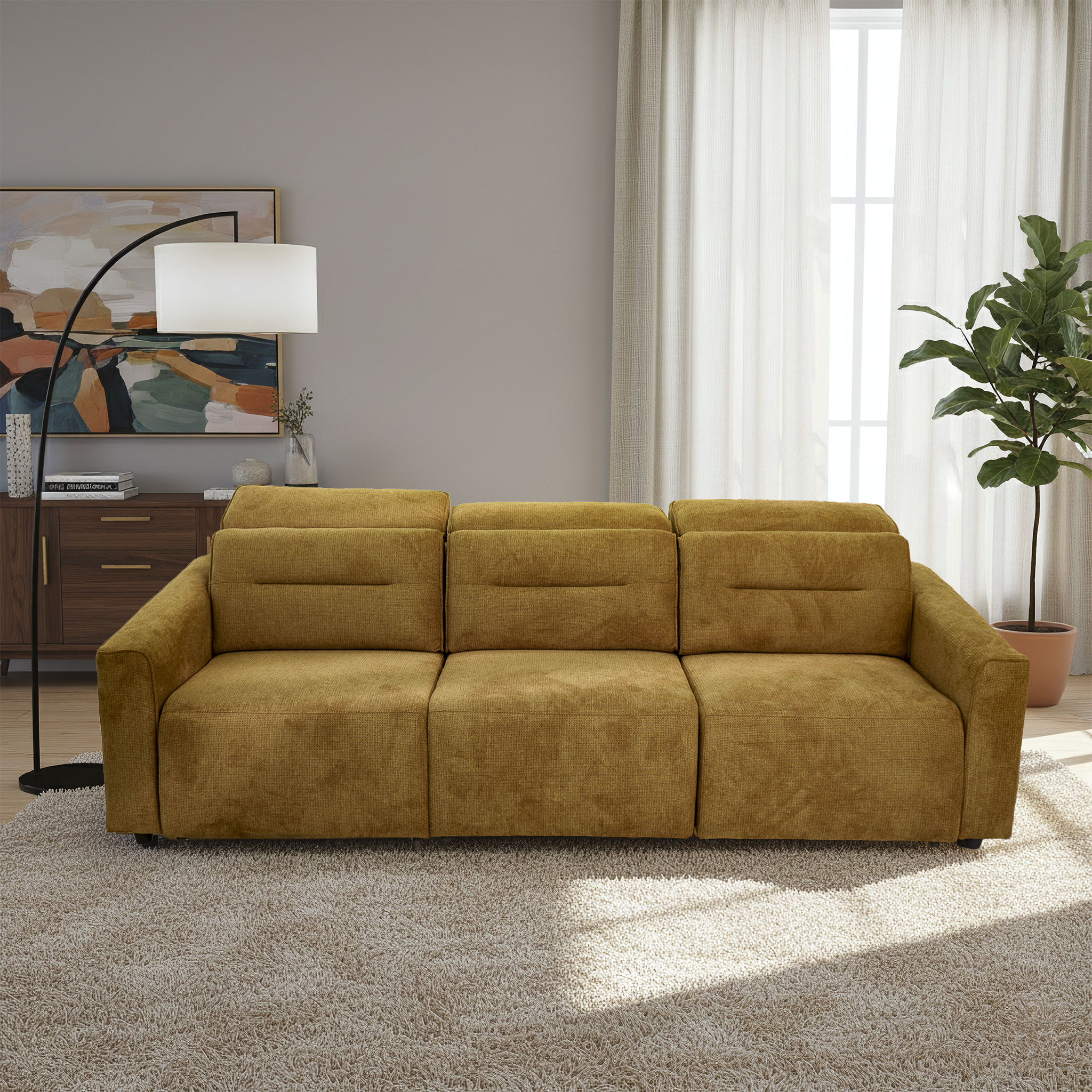 Falmouth Transformable Power Slider Sofa with Ergonomic Headrests and USB Ports | Ashcroft Imprts Furniture
