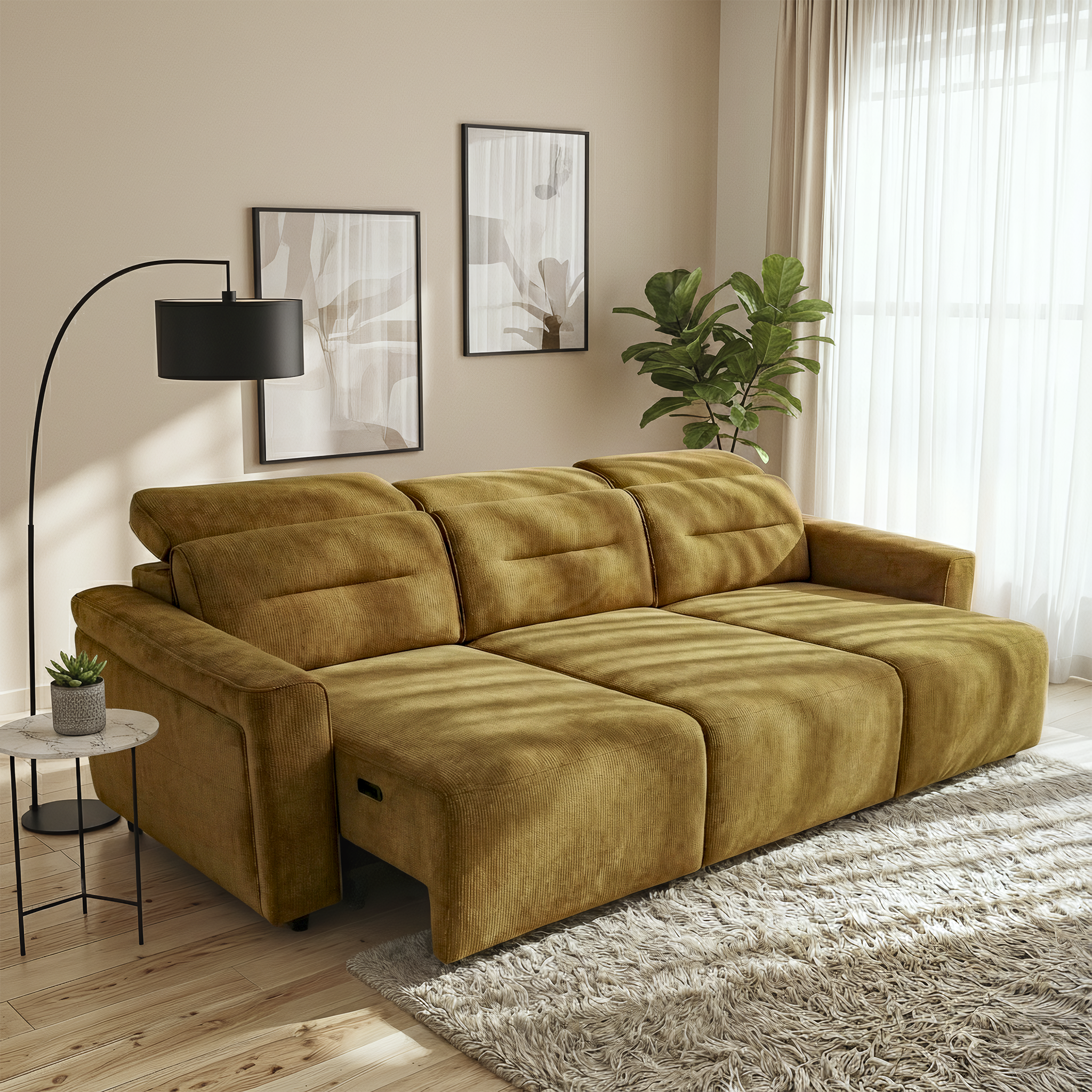 Falmouth Transformable Power Slider Sofa with Ergonomic Headrests and USB Ports | Ashcroft Imprts Furniture