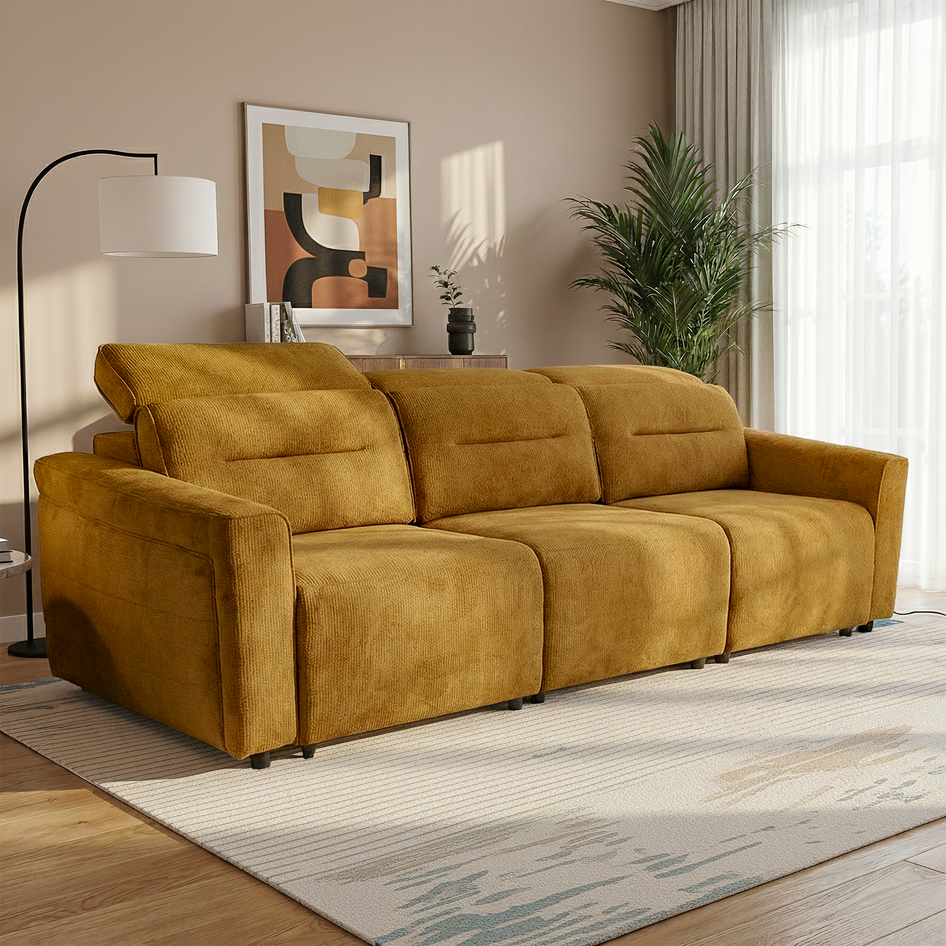 Falmouth Transformable Power Slider Sofa with Ergonomic Headrests and USB Ports | Ashcroft Imprts Furniture