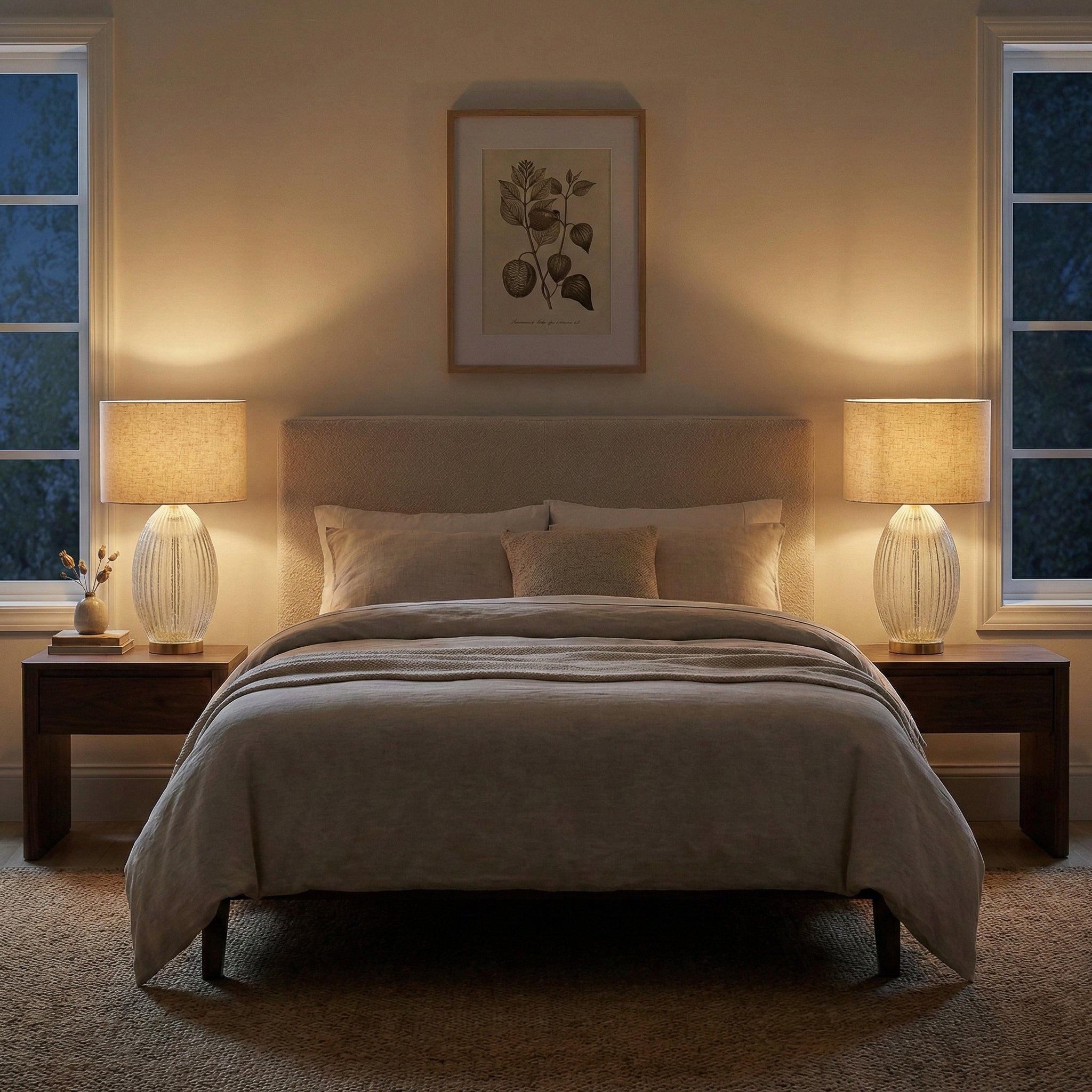 Aurora Ribbed Glass Table Lamp | Clear Fluted Body and Golden Brass Accents
