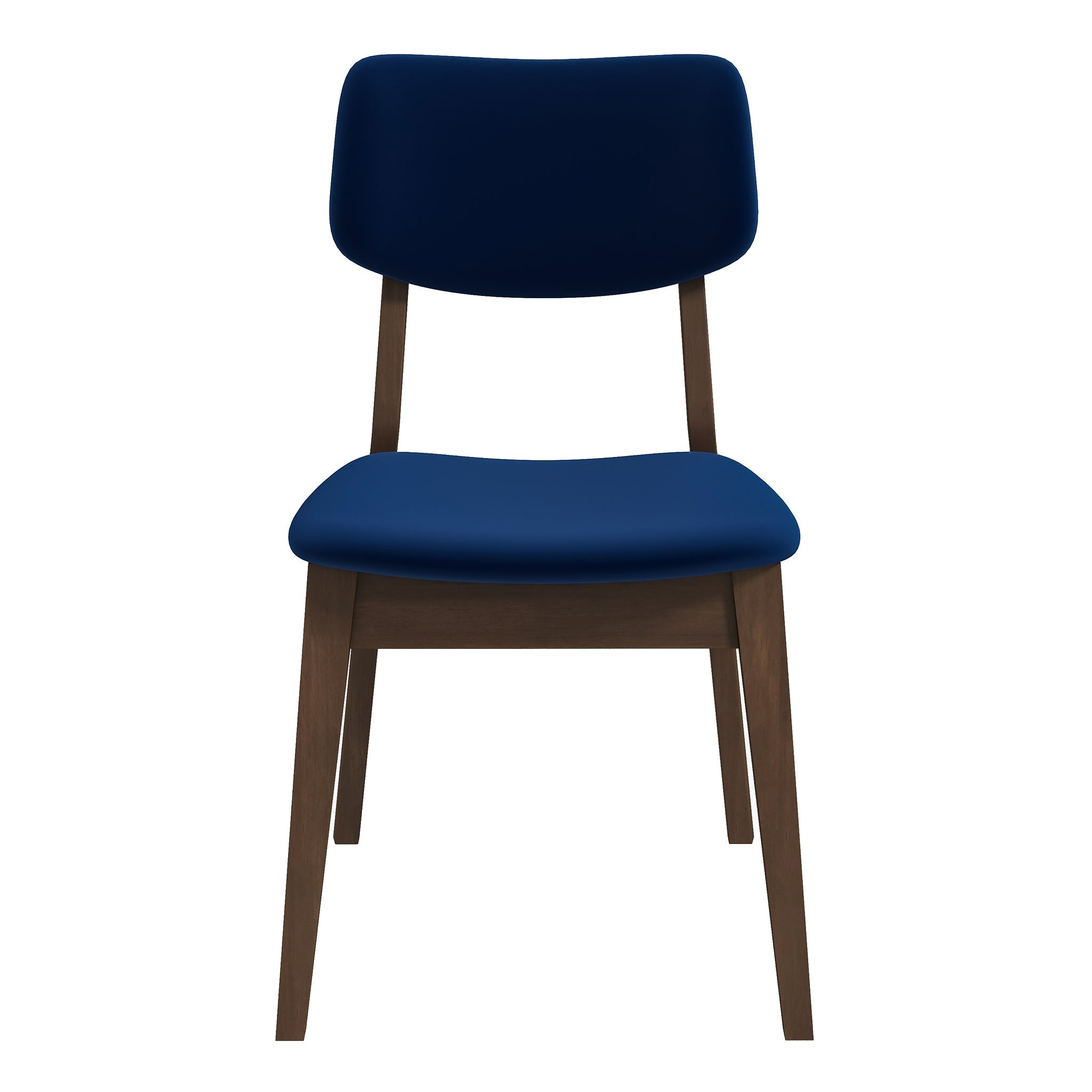 Carlos Mid-Century Modern Velvet Dining Chairs | Solid Wood and Split Back Design