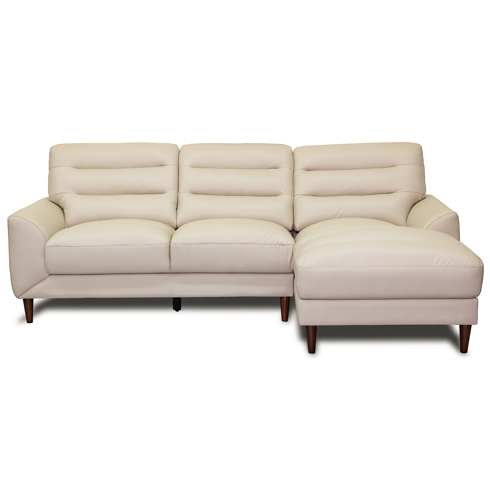 Clarion 3-Seater Genuine Leather Sectional Sofa with Right-Facing Chaise
