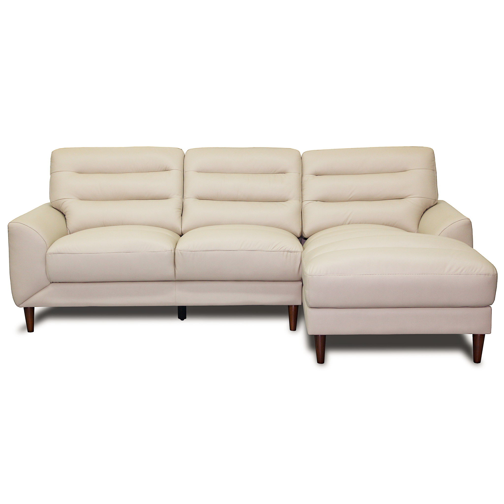 Clarion 3-Seater Genuine Leather Sectional Sofa with Right-Facing Chaise