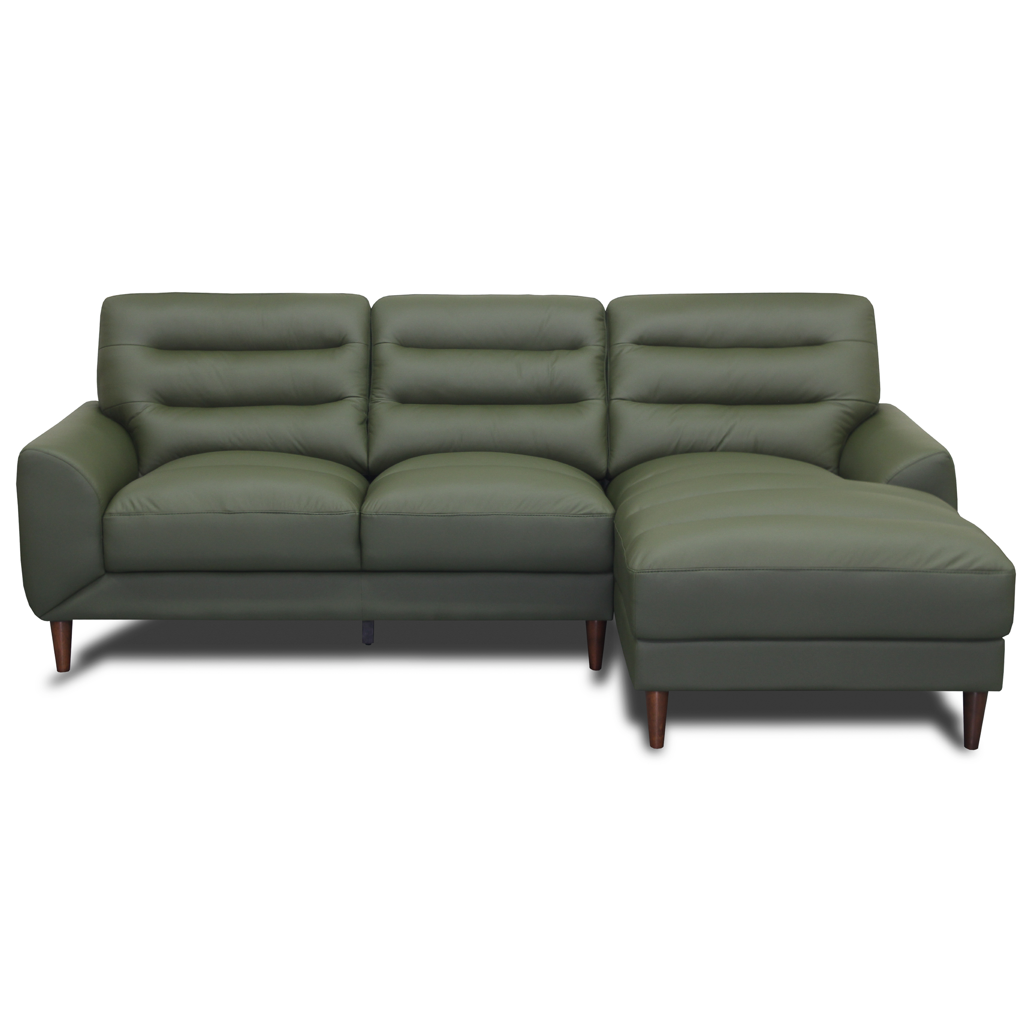 Clarion 3-Seater Genuine Leather Sectional Sofa with Right-Facing Chaise
