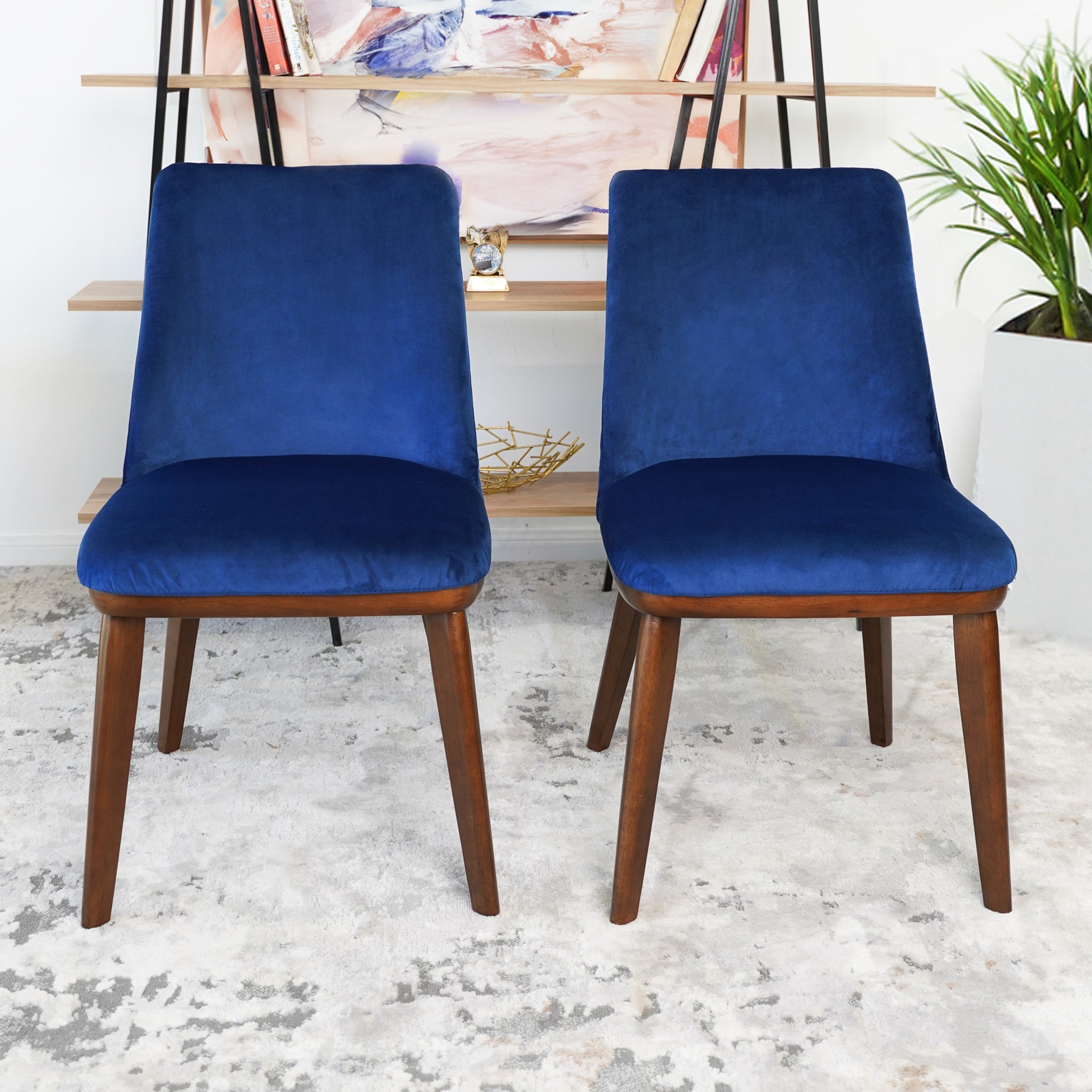 Clove Mid-Century Modern Dining Chair | Solid Wood Frame Tapered Legs