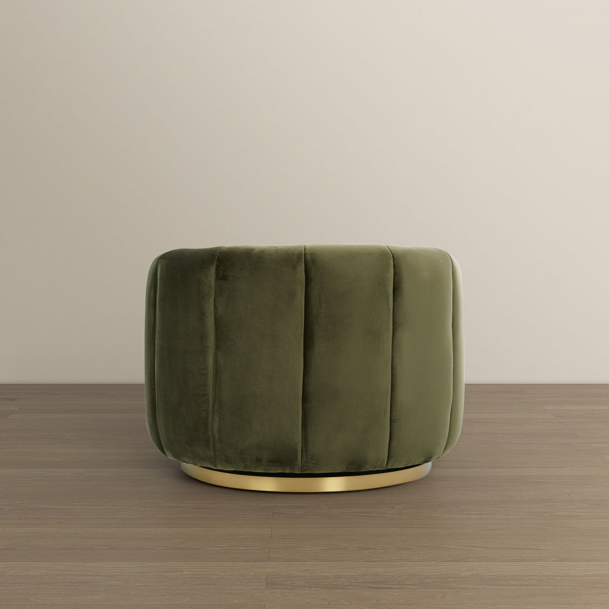 Cosey Mid-Century Modern Swivel Chair with Gold Base