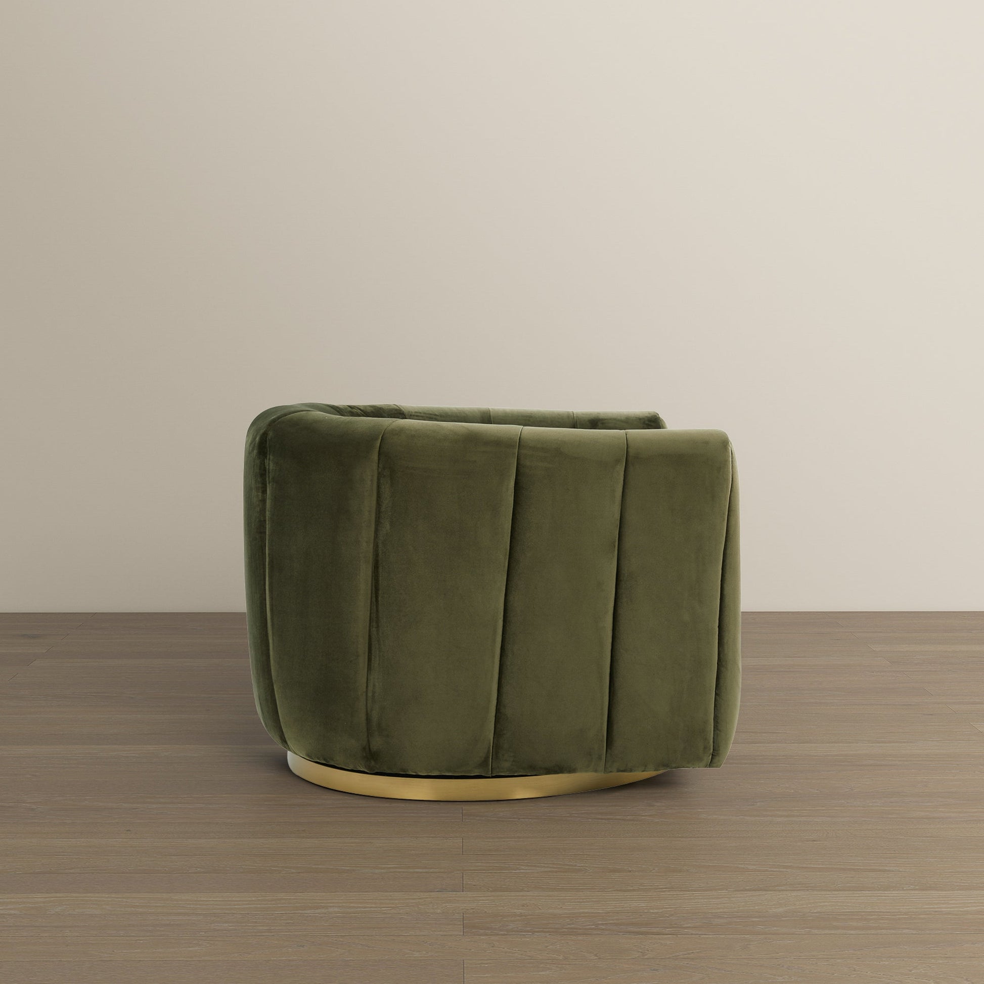 Cosey Mid-Century Modern Swivel Chair with Gold Base