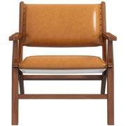 Hendrix Antique Tan Genuine Leather Arm Chair