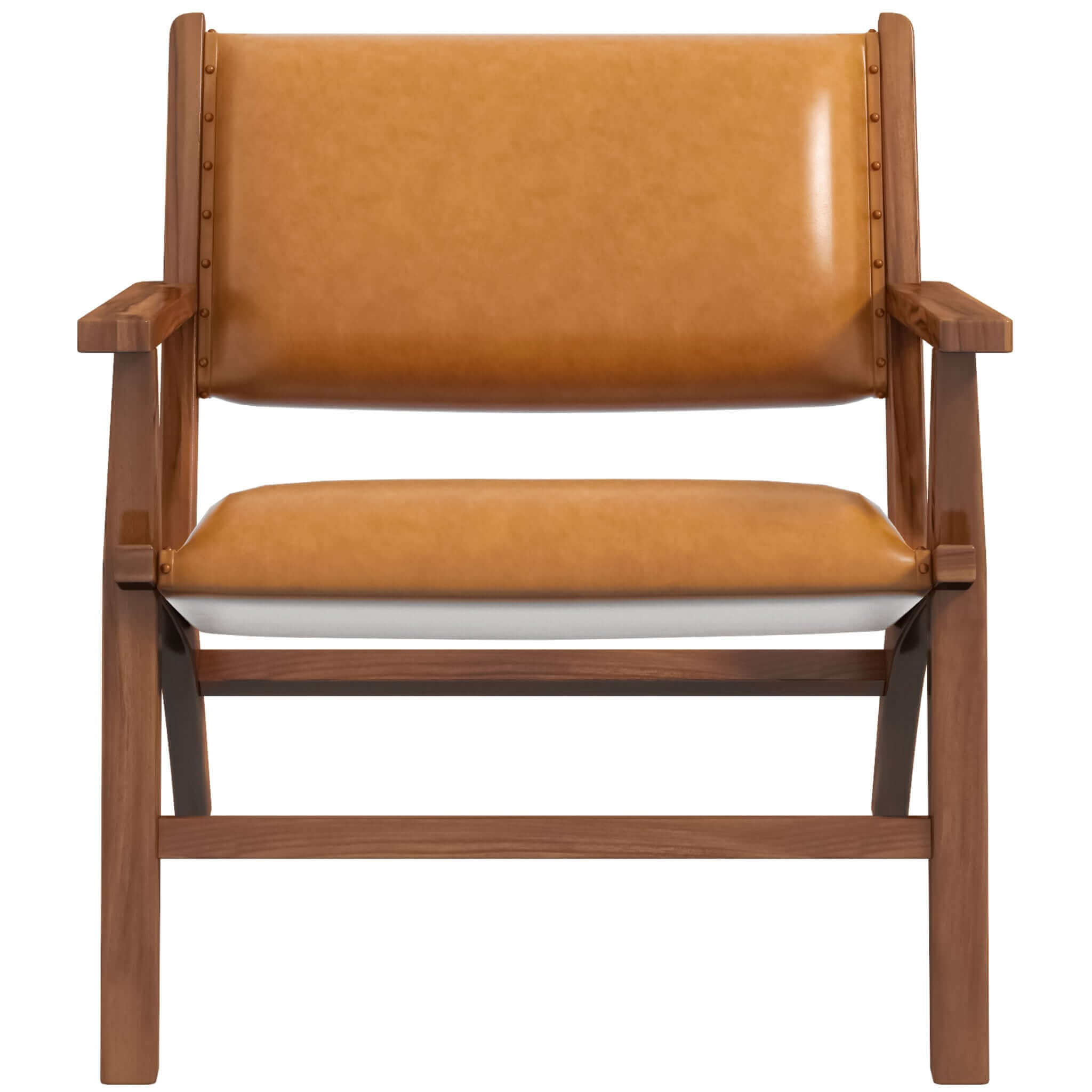 Hendrix Antique Tan Genuine Leather Arm Chair