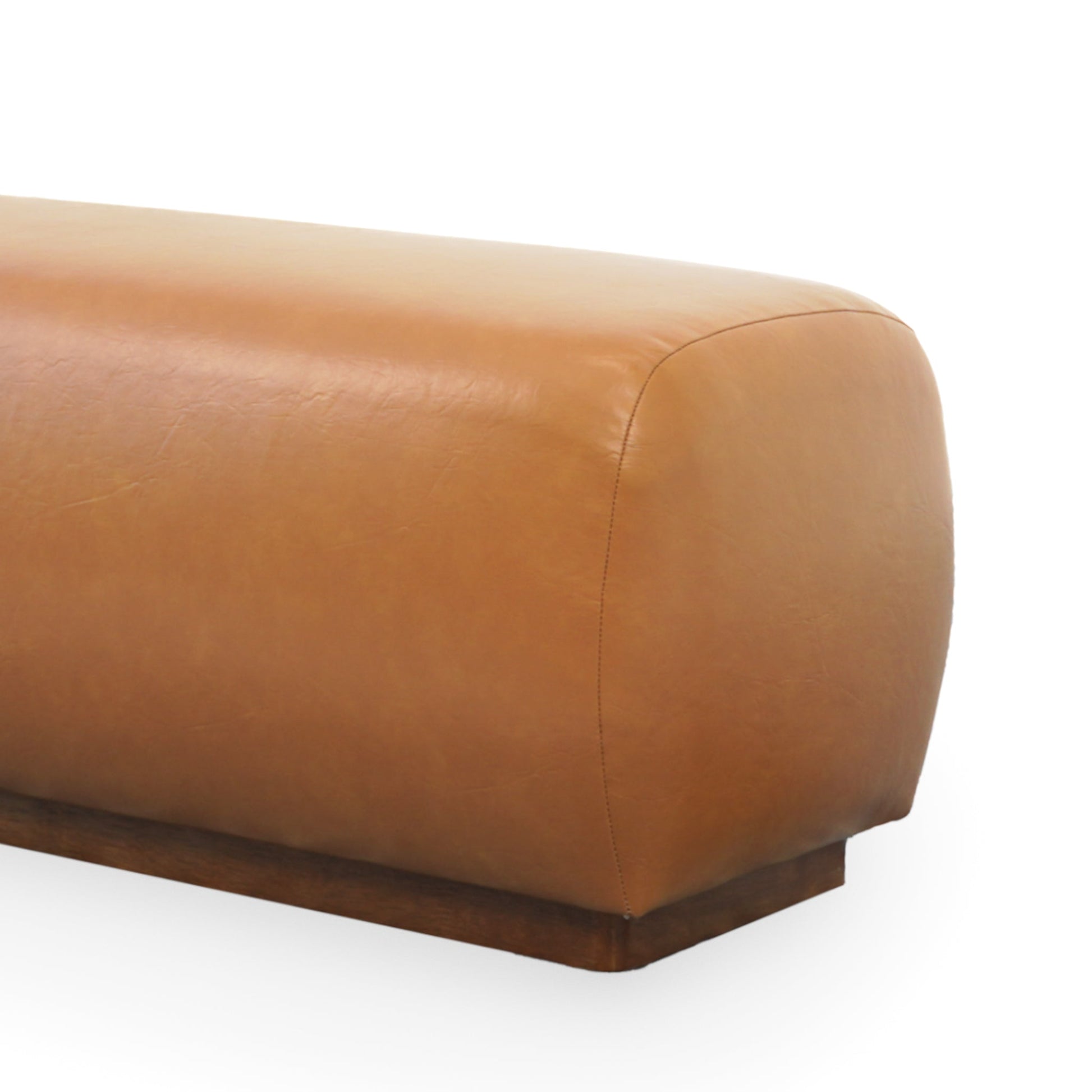 Kelvin Japandi Vegan Leather Bench