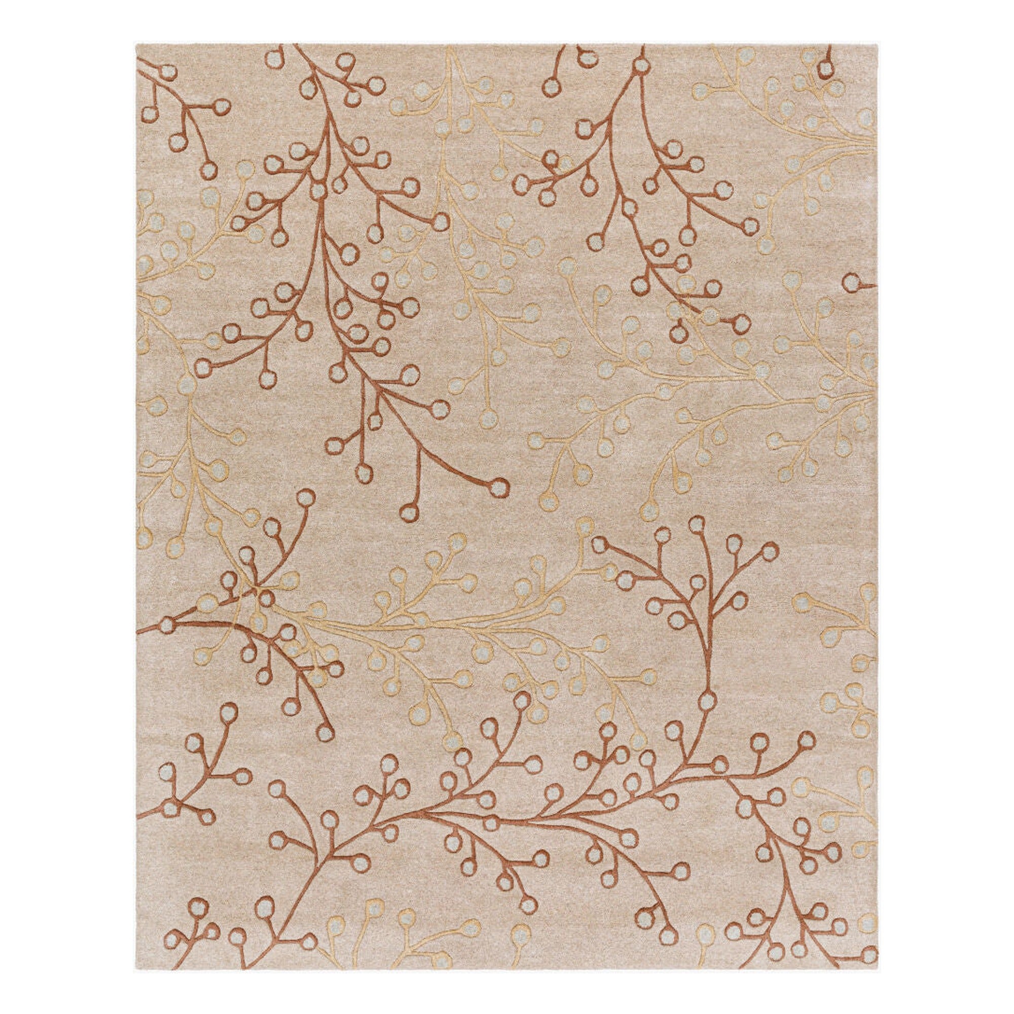 Athena Dark Brown/Tan Handmade Rug - 10' x 14'