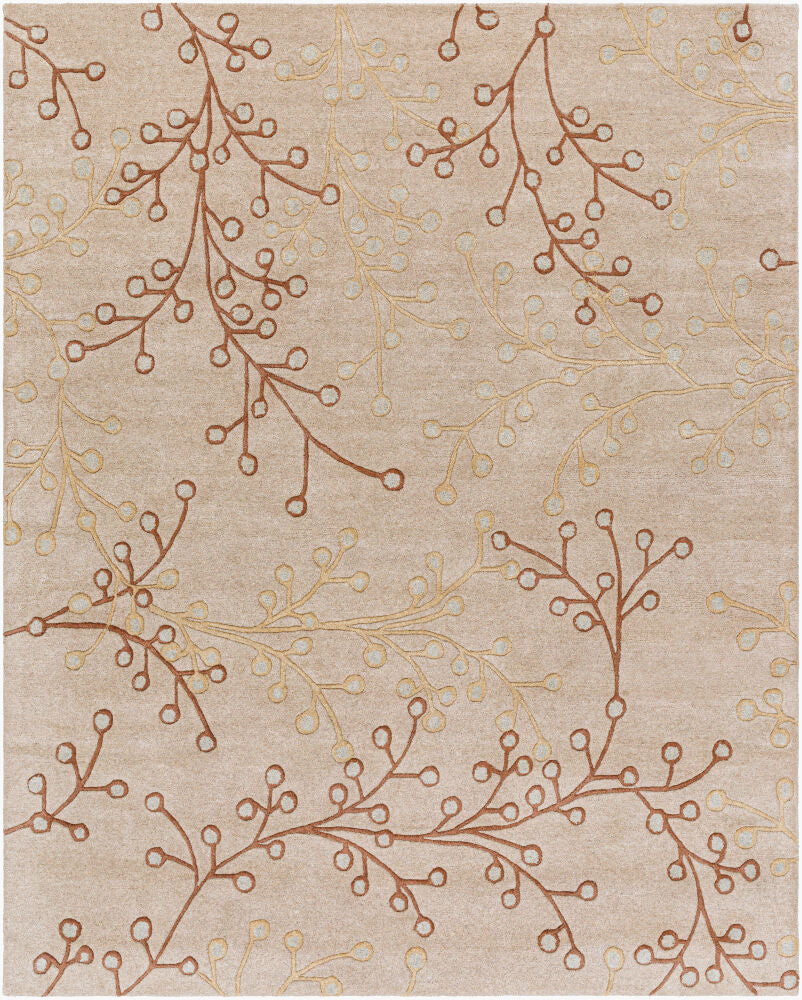 Athena Dark Brown/Tan Handmade Rug - 10' x 14'