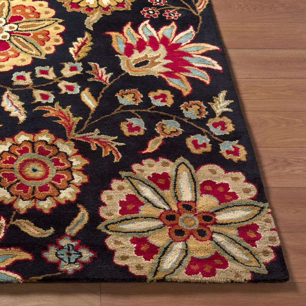 Athena Black/Wheat Handmade Rug - front