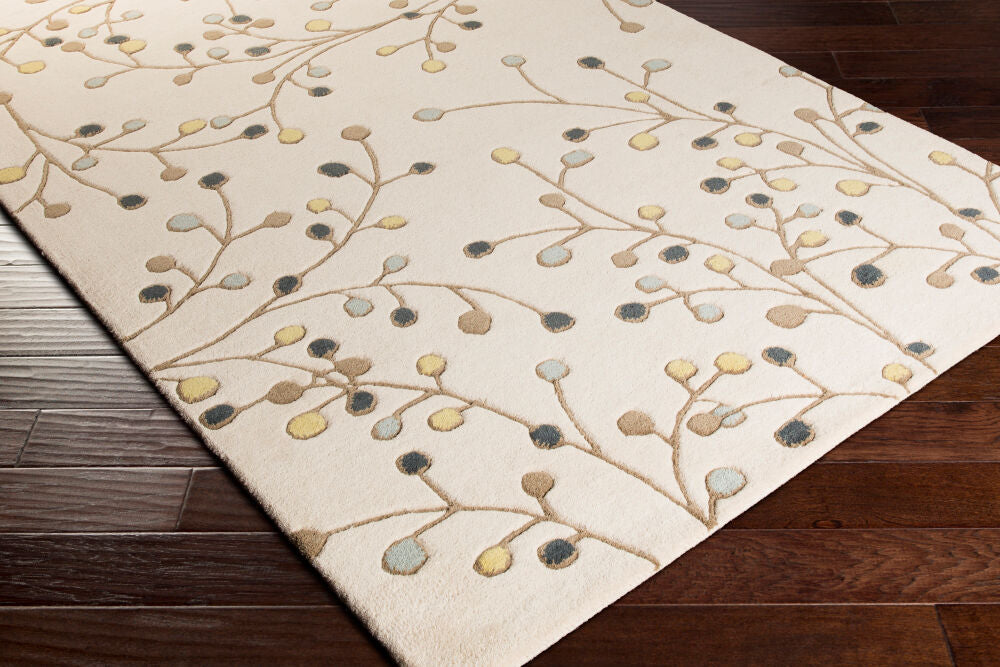 Athena Brown/Wheat Handmade Rug - corner