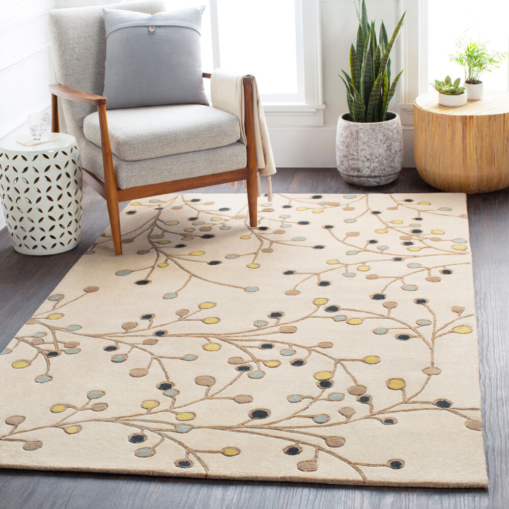 Athena Brown/Wheat Handmade Rug - roomscene