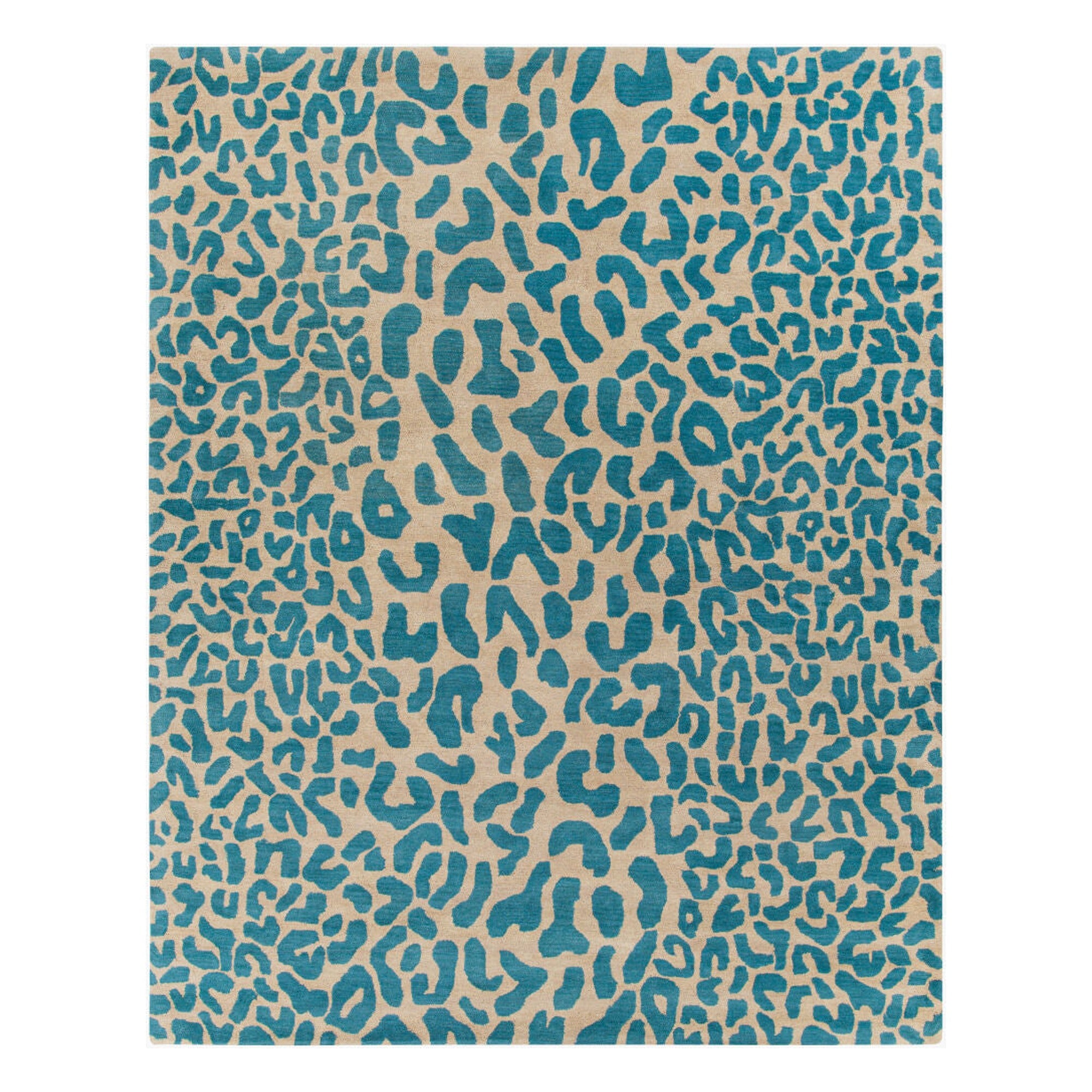 Athena Brown/Deep Teal Handmade Rug - 10' x 14'