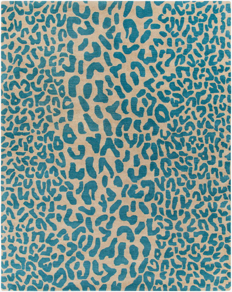 Athena Brown/Deep Teal Handmade Rug - 10' x 14'