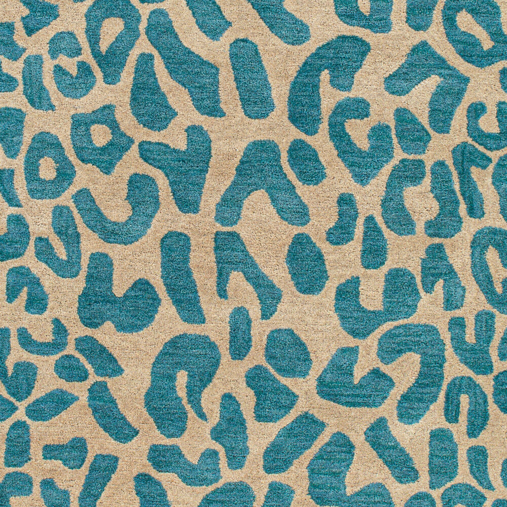 Athena Brown/Deep Teal Handmade Rug - swatch