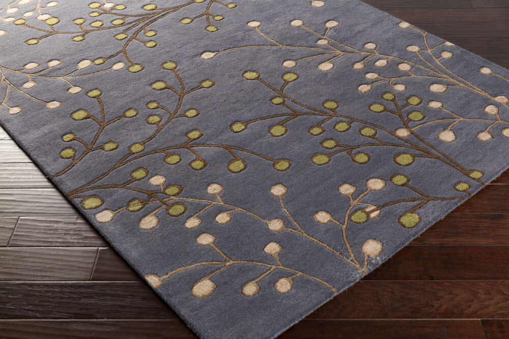 Athena Dark Brown/Light Brown Handmade Rug - corner
