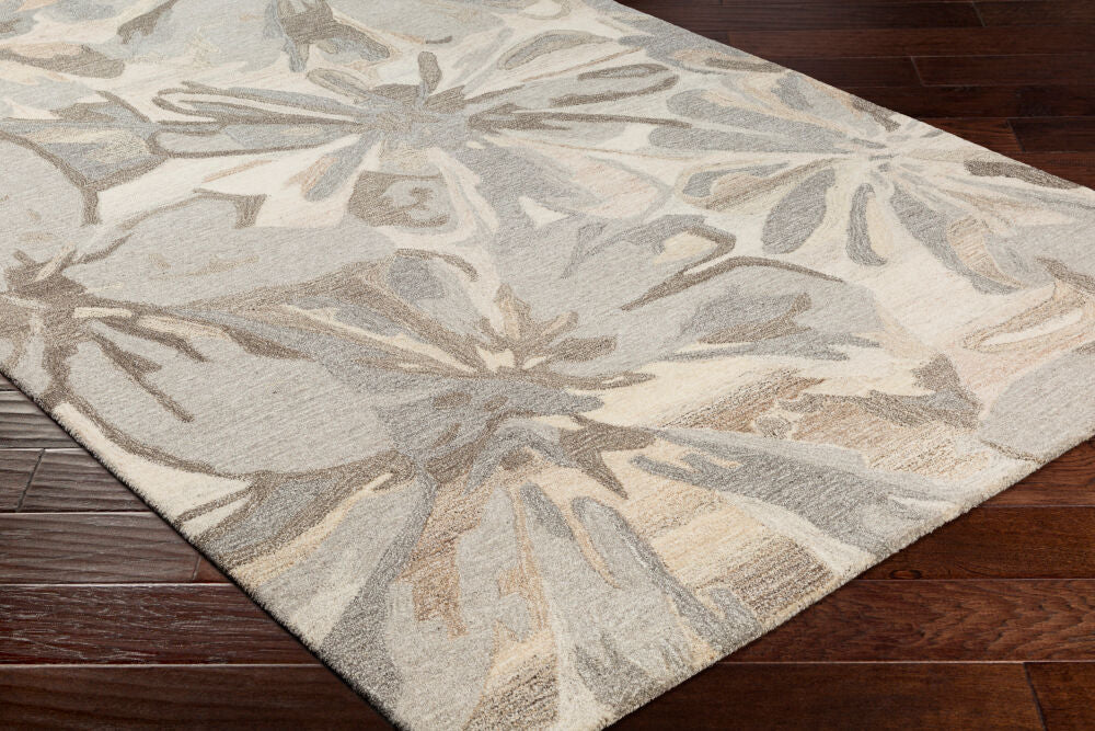 Athena Black/Taupe Handmade Rug - corner