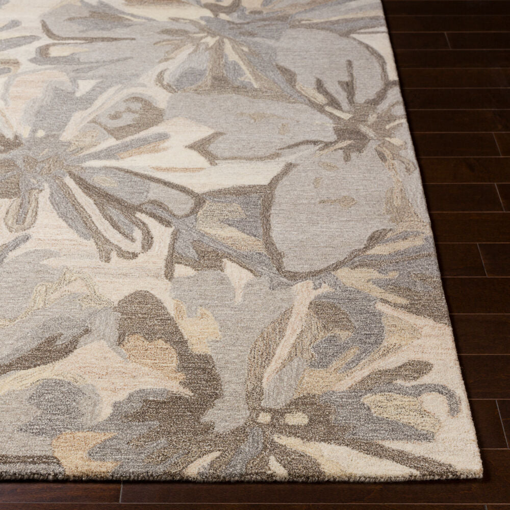 Athena Black/Taupe Handmade Rug - front