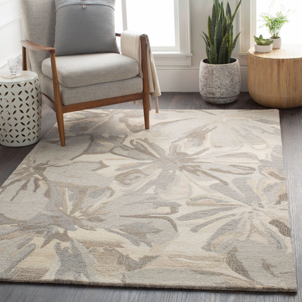 Athena Black/Taupe Handmade Rug - roomscene