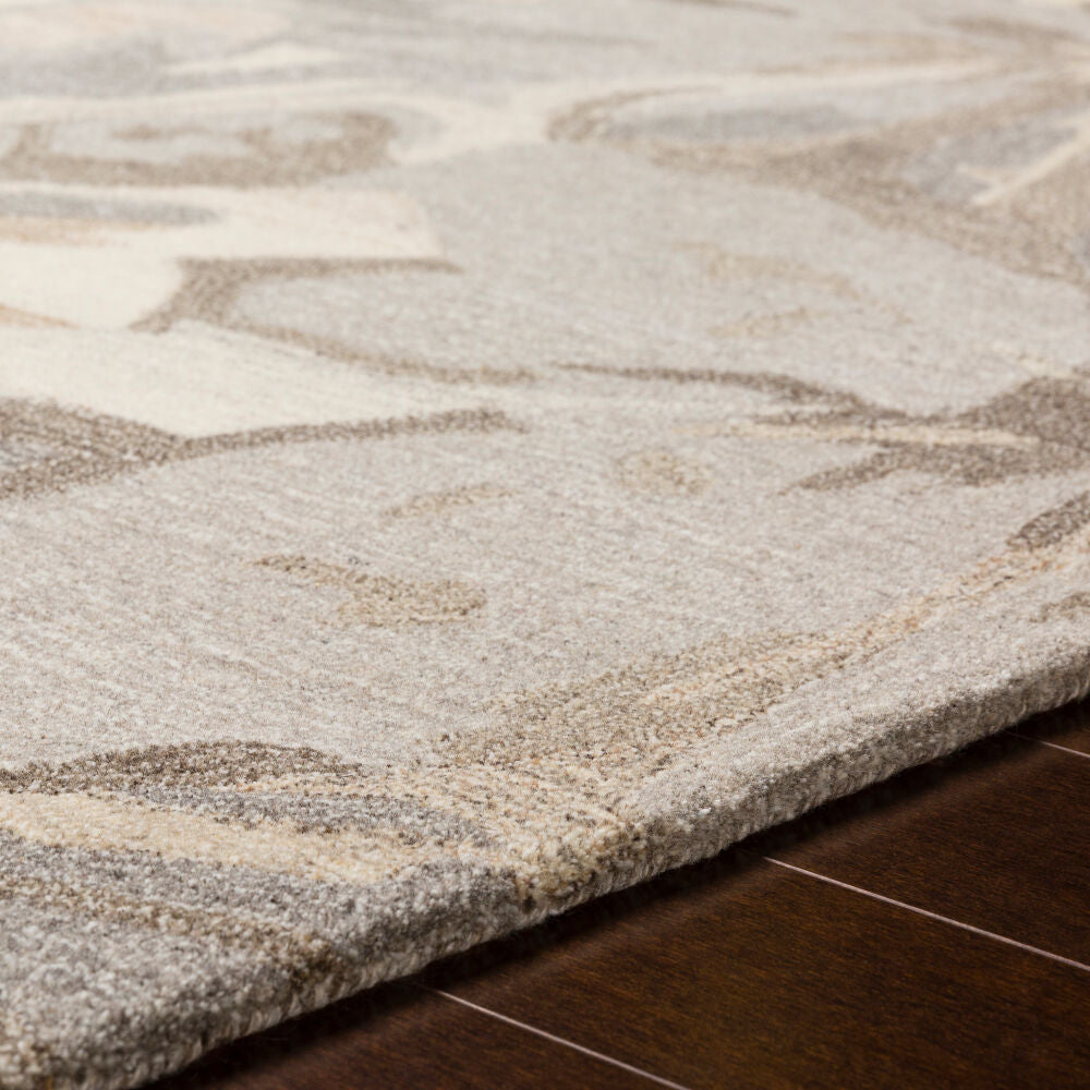 Athena Black/Taupe Handmade Rug - texture