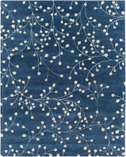 Athena Ink Blue/Tan Handmade Rug - 10' x 14'