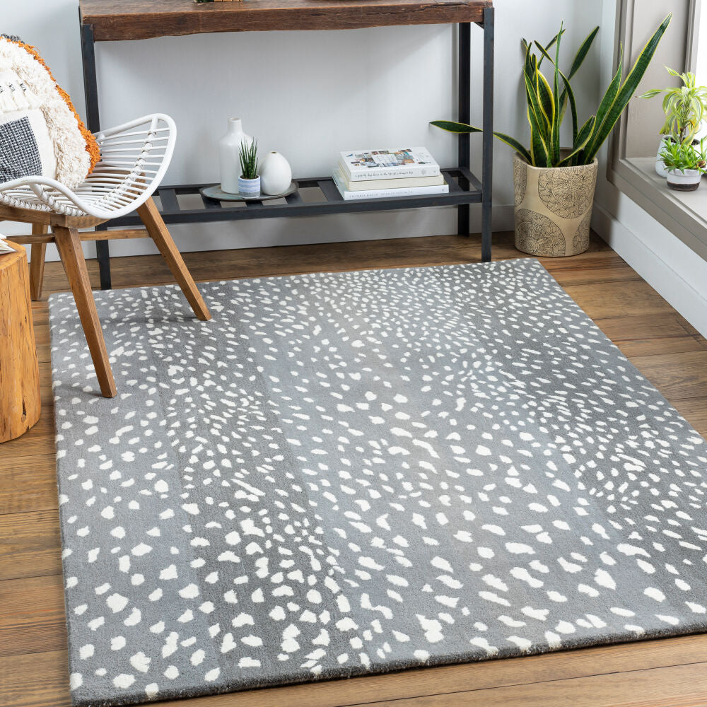 Athena Cream/Medium Gray Handmade Rug - roomscene