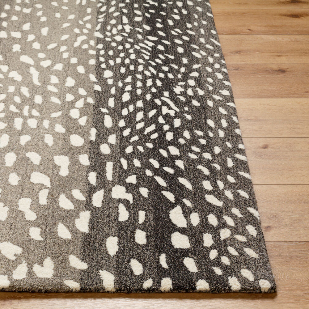 Athena Black/Light Gray Handmade Rug - front