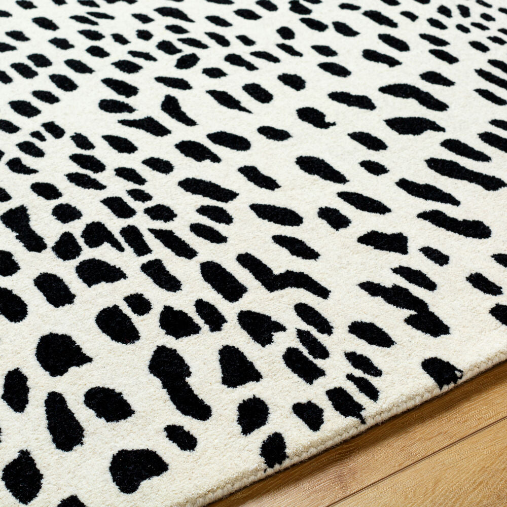 Athena Black/Cream Handmade Rug ATH-5171 - texture