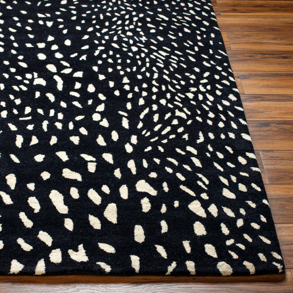 Athena Black/Cream Handmade Rug ATH-5172 - front