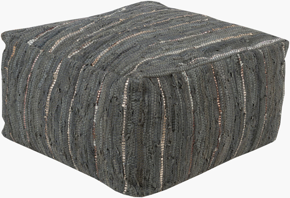 Anthracite Pouf ATPF-003 - 13"H x 24"W x 24"D