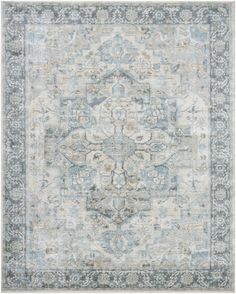Avellino Deep Teal/Tan Machine Woven Rug AVL-2301 - 10' x 14'