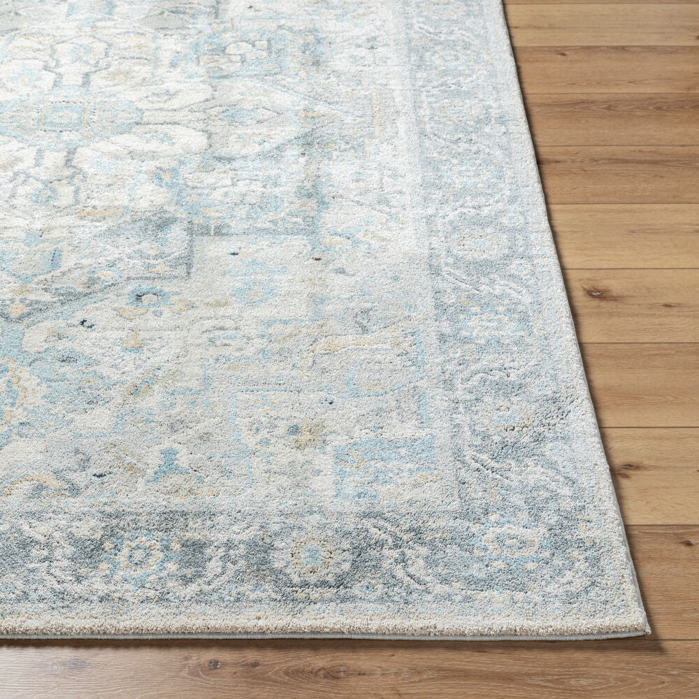 Avellino Deep Teal/Tan Machine Woven Rug AVL-2301 - front