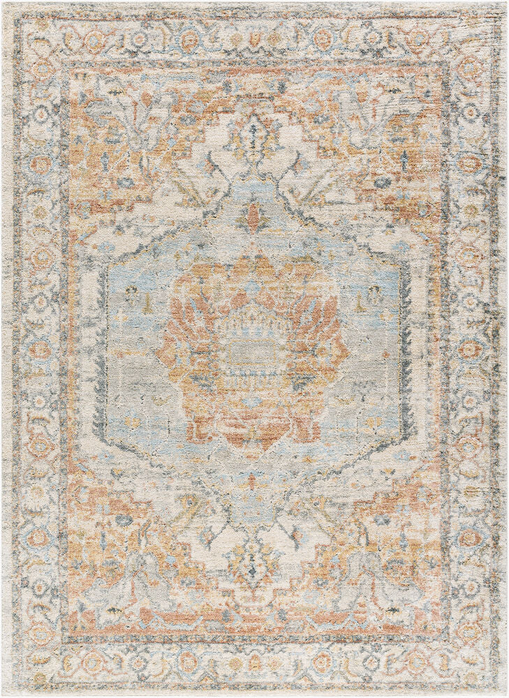Avellino Deep Teal/Tan Machine Woven Rug AVL-2302 - 10' x 14'