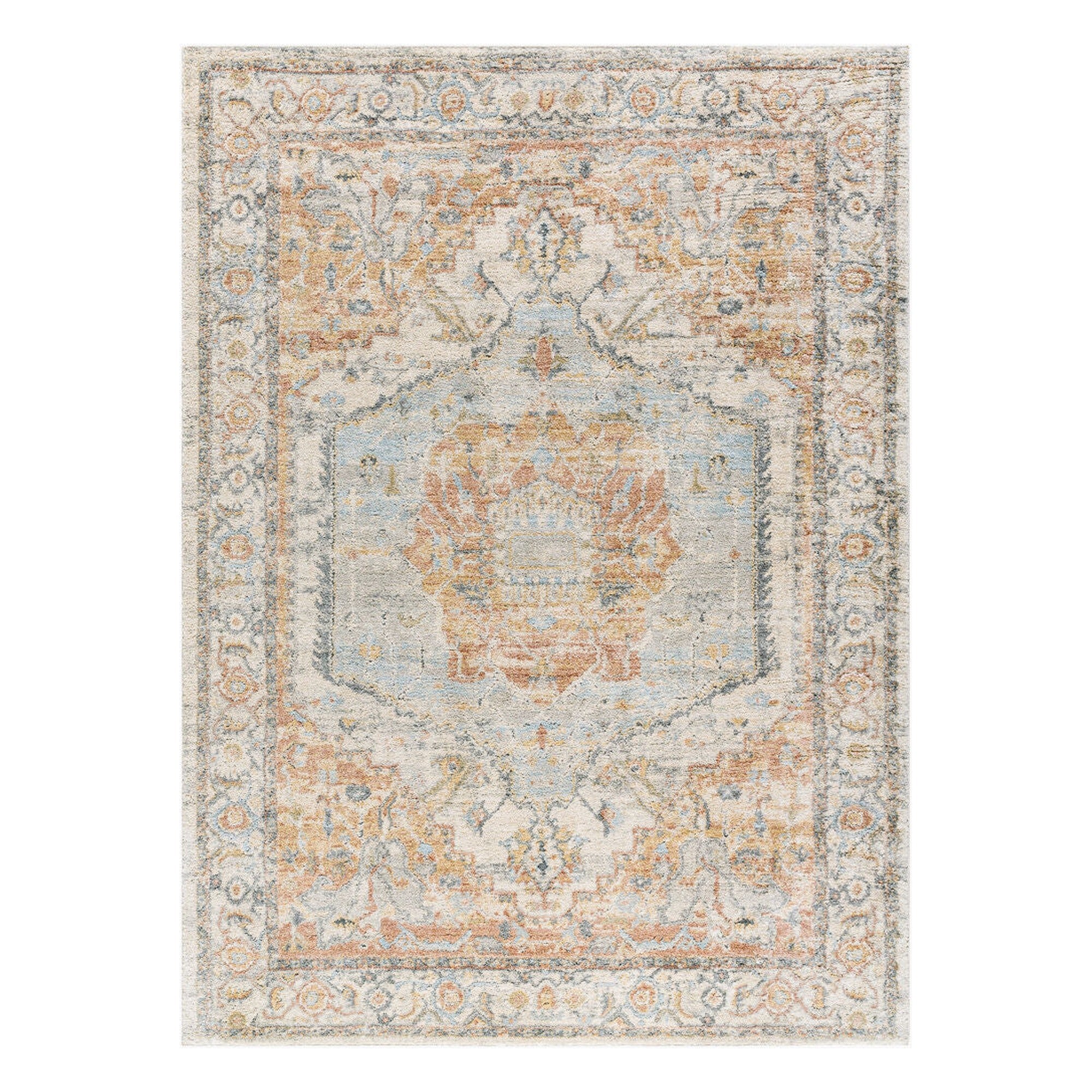 Avellino Deep Teal/Tan Machine Woven Rug AVL-2302 - 10' x 14'