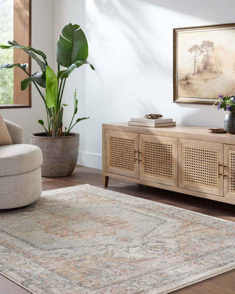 Avellino Deep Teal/Tan Machine Woven Rug AVL-2302 - roomscene