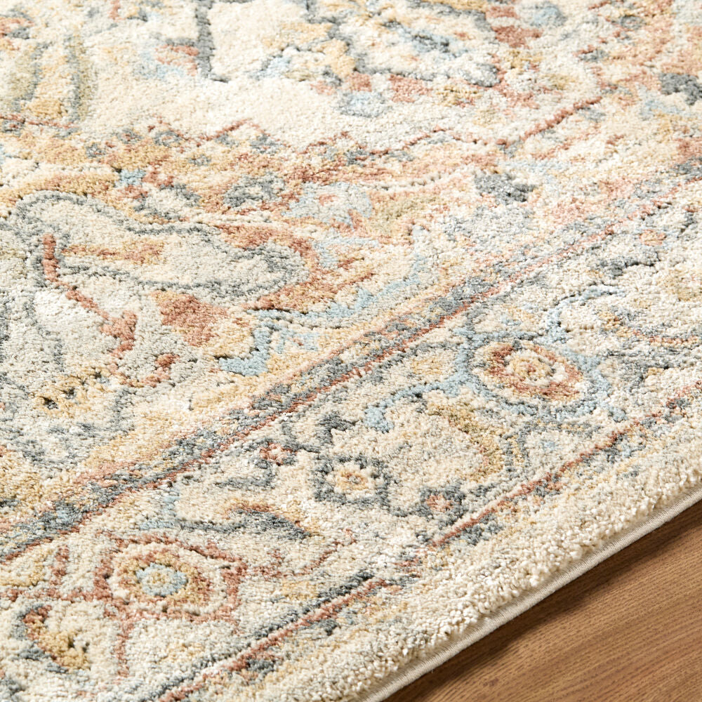 Avellino Deep Teal/Tan Machine Woven Rug AVL-2302 - texture