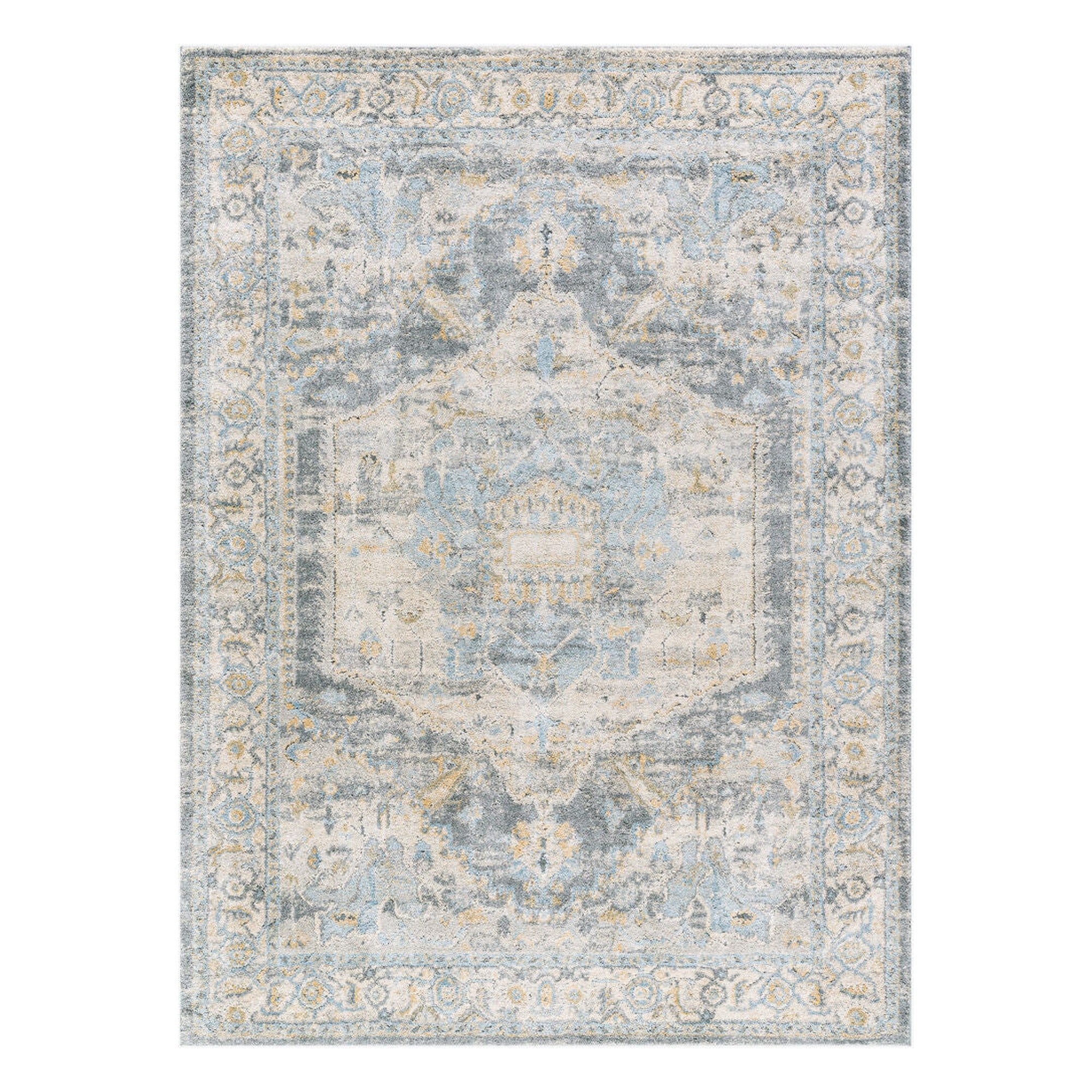 Avellino Deep Teal/Tan Machine Woven Rug AVL-2303 - 10' x 14'