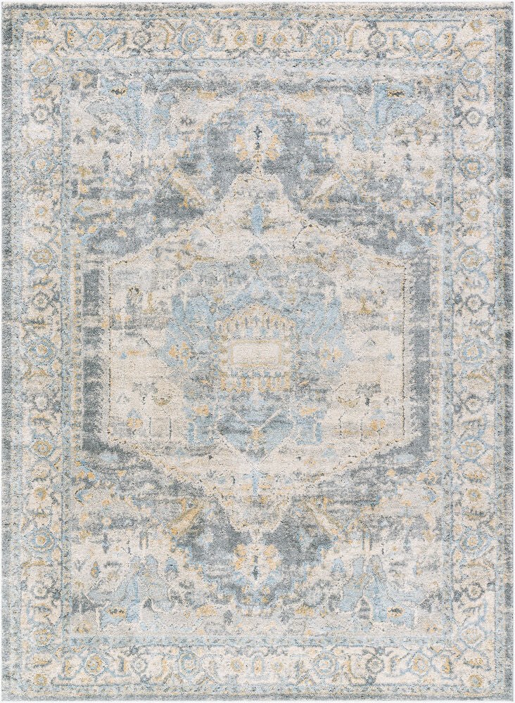 Avellino Deep Teal/Tan Machine Woven Rug AVL-2303 - 10' x 14'