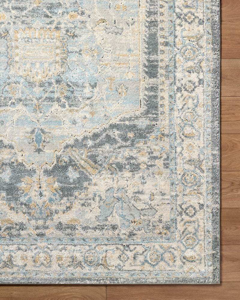 Avellino Deep Teal/Tan Machine Woven Rug AVL-2303 - overhead