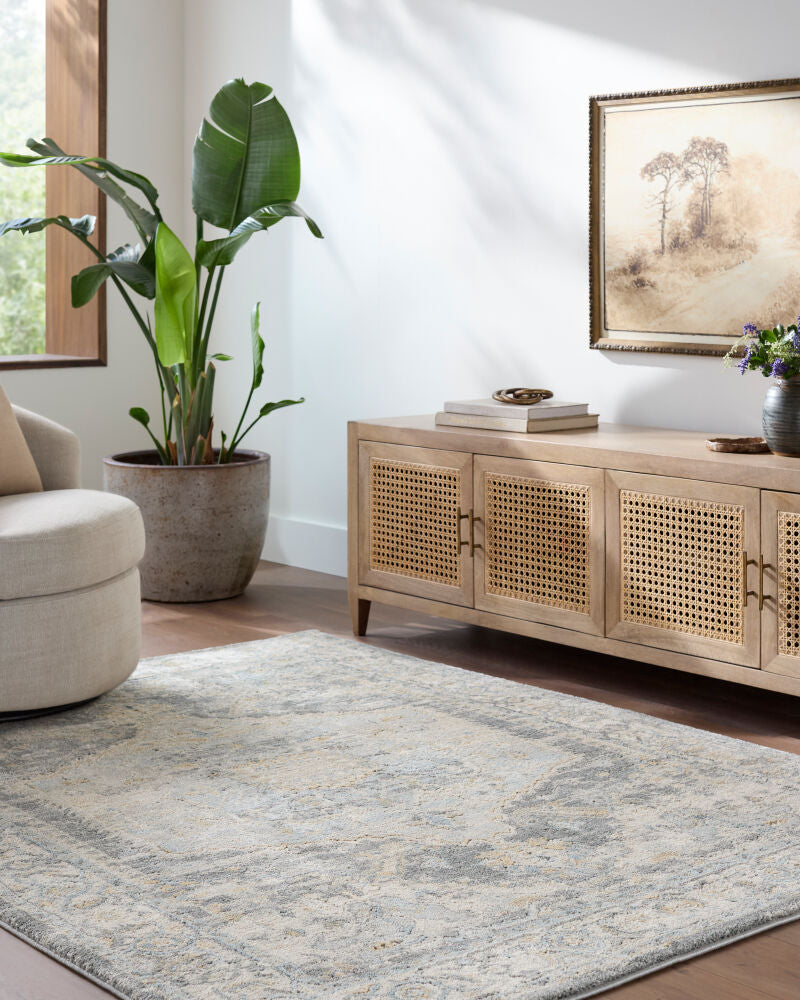 Avellino Deep Teal/Tan Machine Woven Rug AVL-2303 - roomscene