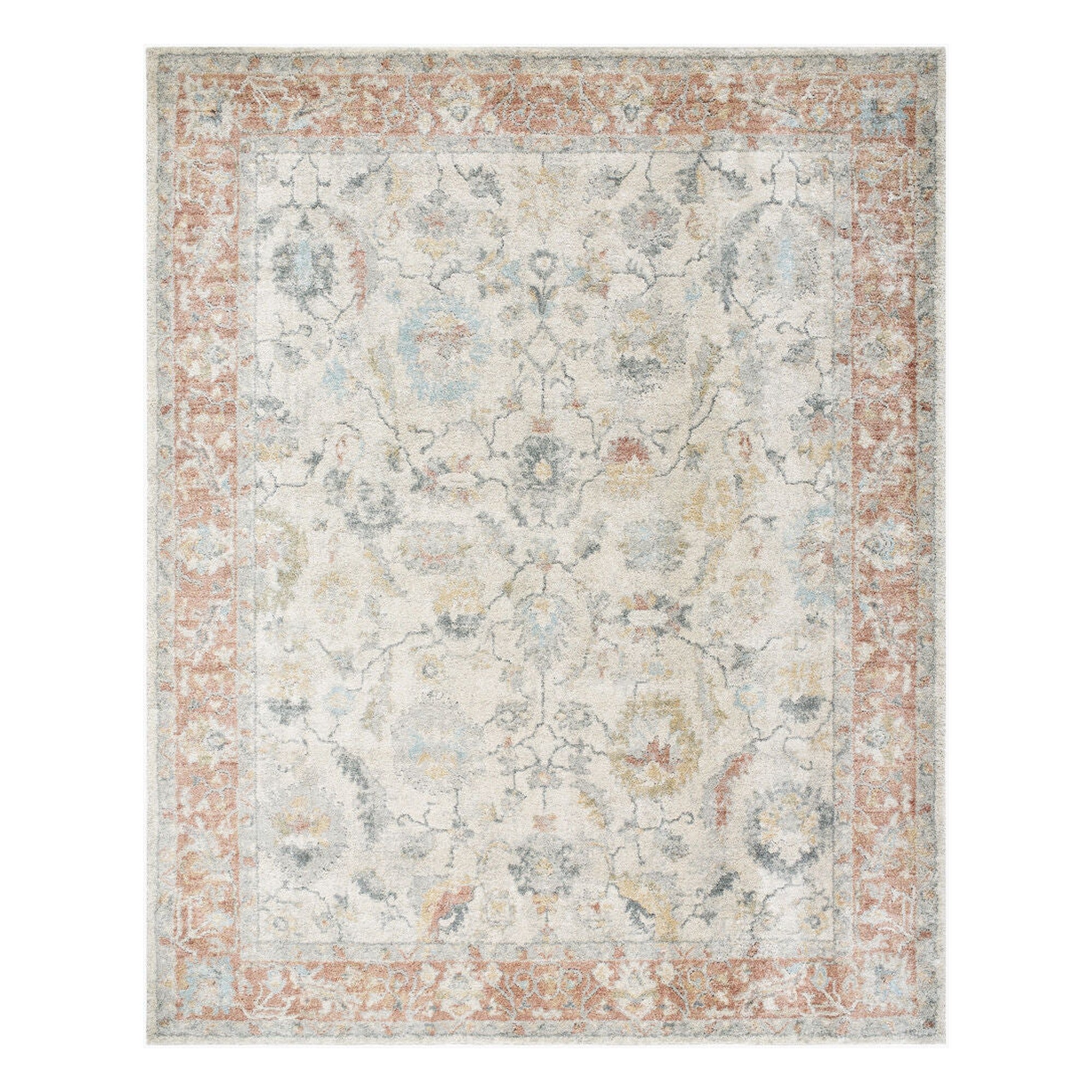 Avellino Deep Teal/Tan Machine Woven Rug AVL-2304 - 10' x 14'
