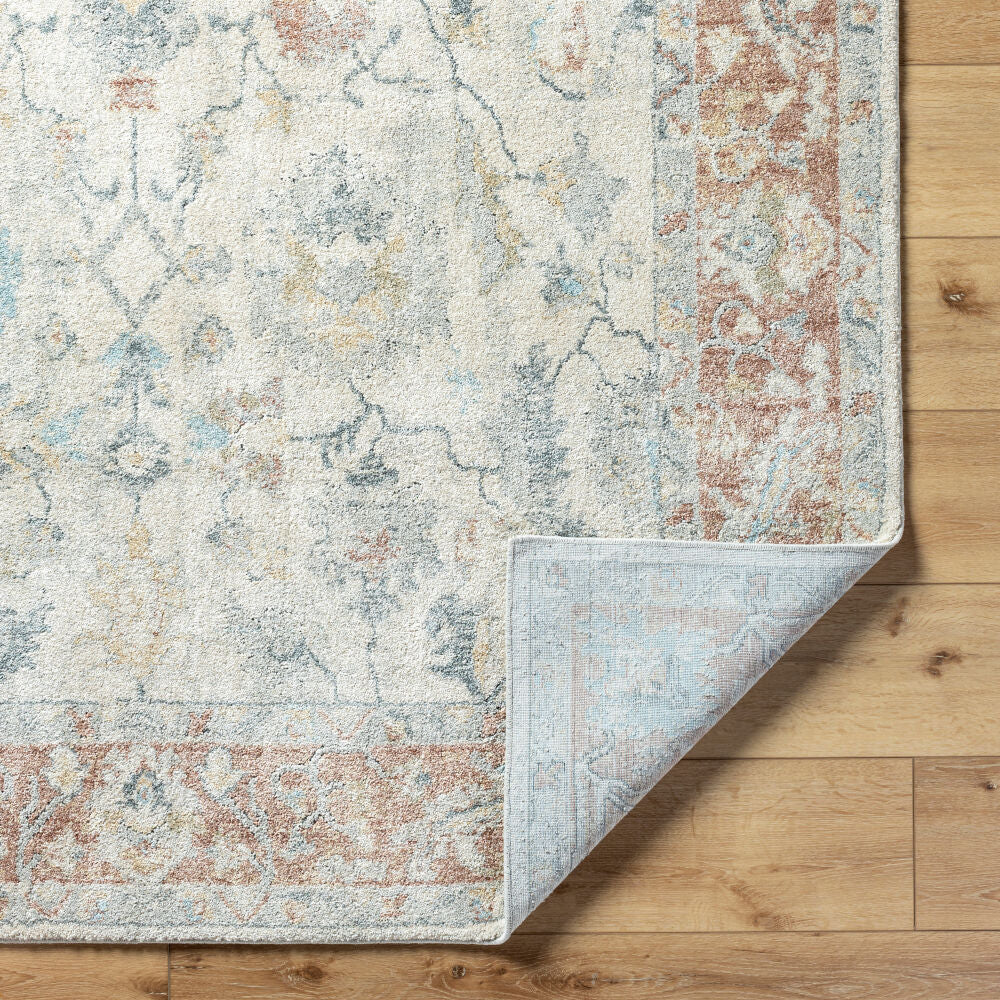 Avellino Deep Teal/Tan Machine Woven Rug AVL-2304 - fold