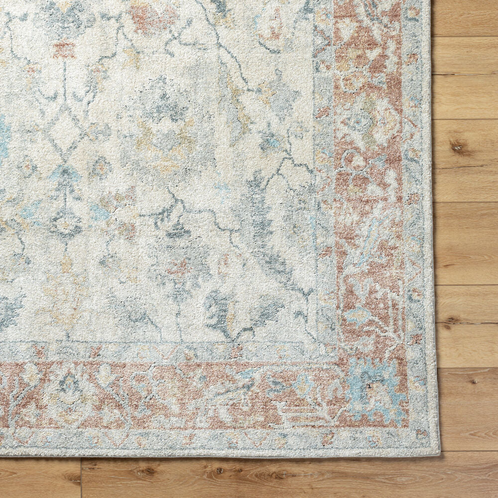 Avellino Deep Teal/Tan Machine Woven Rug AVL-2304 - overhead