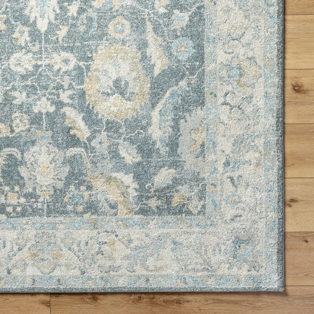 Avellino Deep Teal/Tan Machine Woven Rug AVL-2305 - overhead
